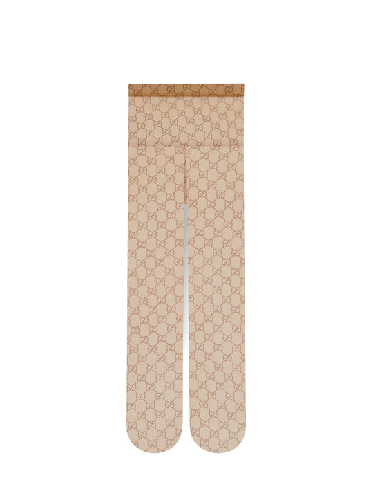 Nylon Tights With All-Over Gg Motif