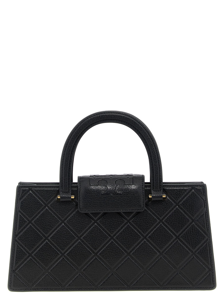 Tory Burch Fleming East-West Tote Bag - Black | 9f0de511974c08a0940f0d01a3fb680ef2003cb0