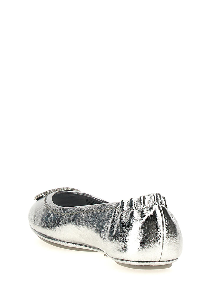 Minnie Travel Flat Shoes Silver