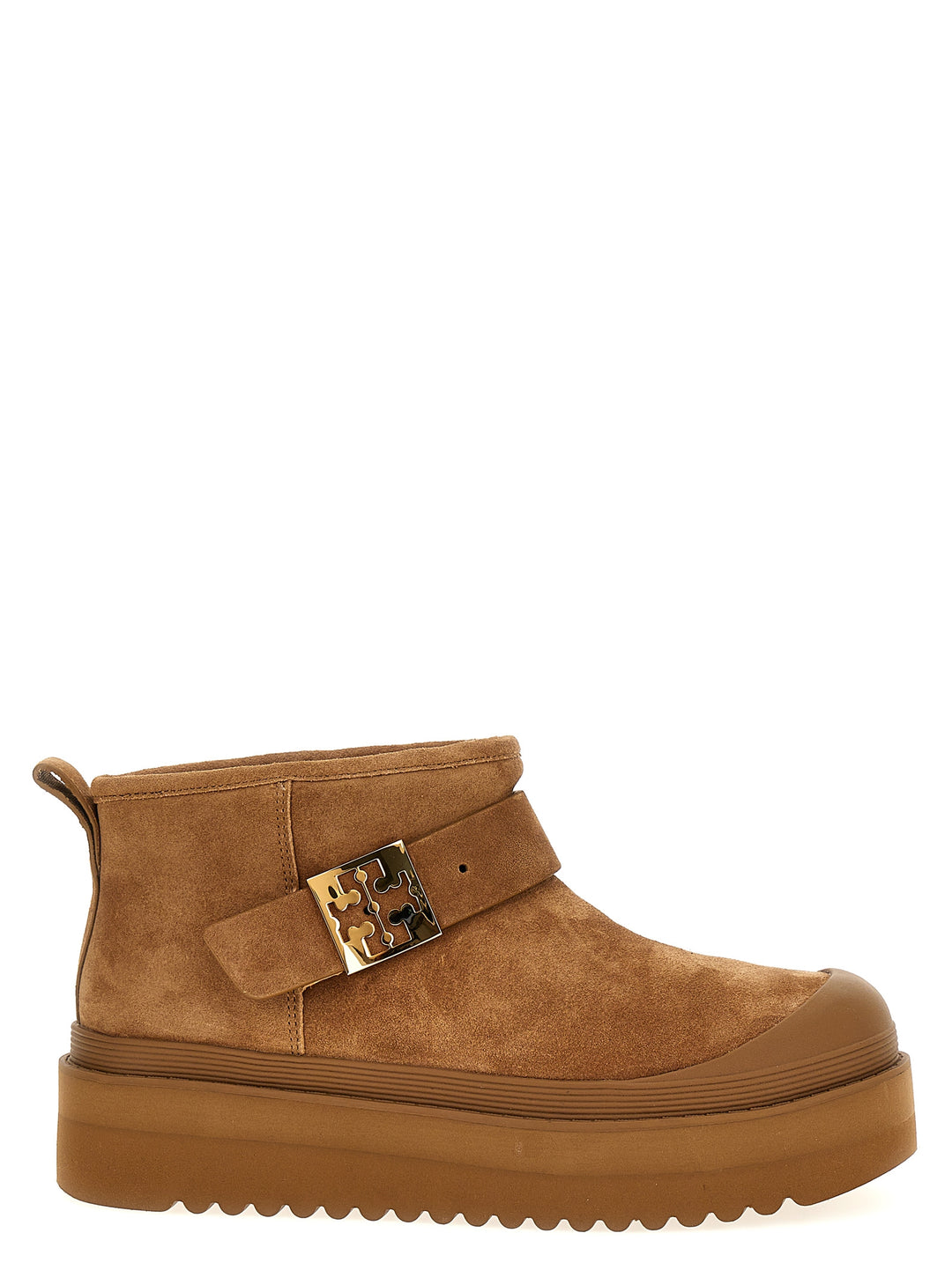 Mellow Shearling Platform Boots, Ankle Boots Brown