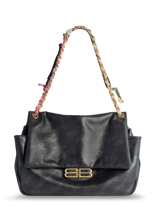 Darling Leather Shoulder Bag With Bb Logo On The Front