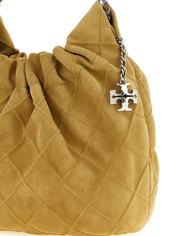 Tory Burch Hobo Mini Fleming Shoulder Bags - Beige | b0472401c1df2b551a0387db2216c85cb16f2547