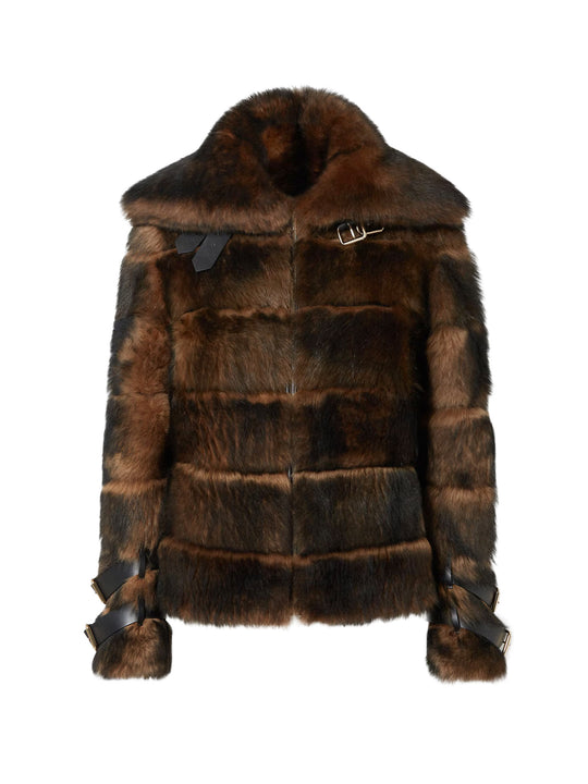 Brown Backed Sheepskin And Nappa Jacket