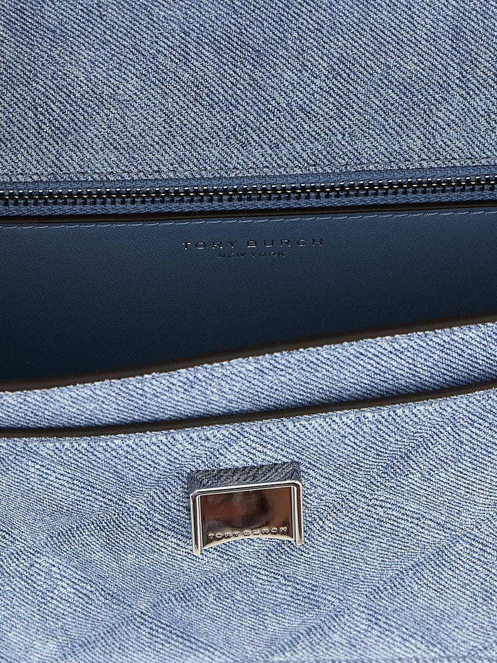 Tory Burch Fleming Convertibile Shoulder Bags - Light Blue | 9e688f68d95b323e7f217d6885587895c668ea30