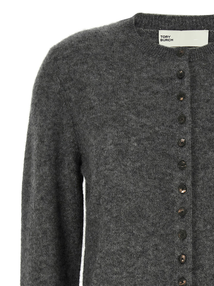Tory Burch Embroidery Cardigan Sweaters and Cardigans - Gray | 6e46728a5a49b821e6dadd8289e8b456992fbc78