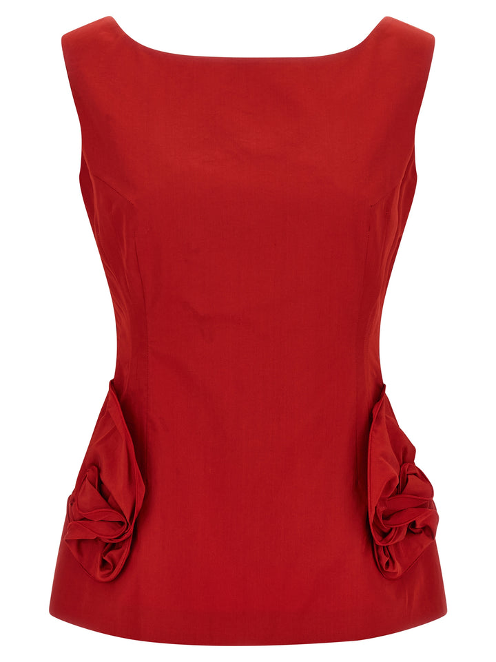Magda Butrym 05 Tops - Red | 6567a77e12d261cf7e16b389643d95b89bf69891