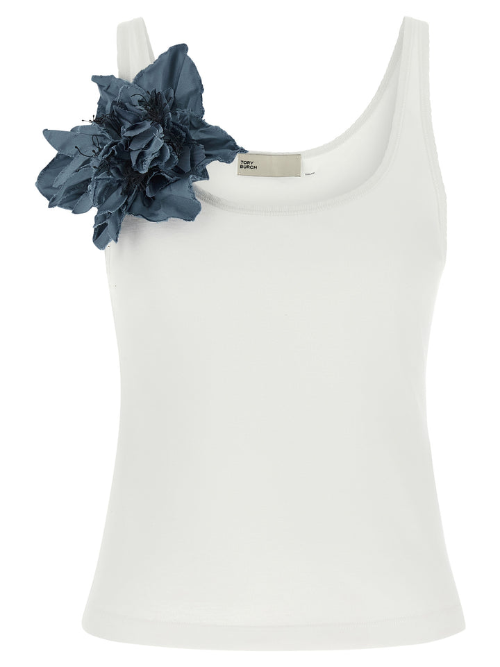Tory Burch Shoulder Top Tops - Blue | d487d2a3d95519c2bd46e9201bd3d99542f164de