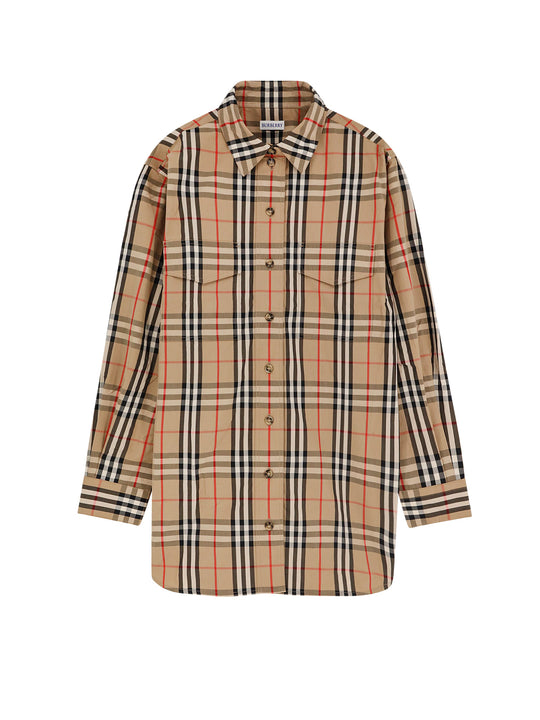 Cotton Shirt With Check Print