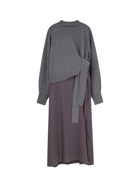 Flalina Dress With Virgin Wool And Cashmere Sweater