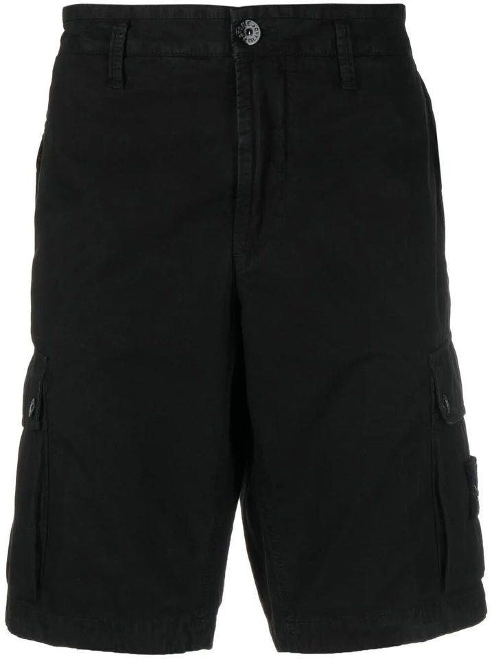 Stone Island Track shorts - Black | b26c4c8586e0299eef7ad1d2498cca9f507fff27