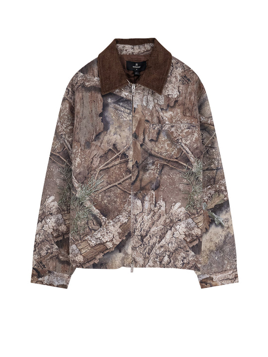 Cotton Jacket With Real Tree Print
