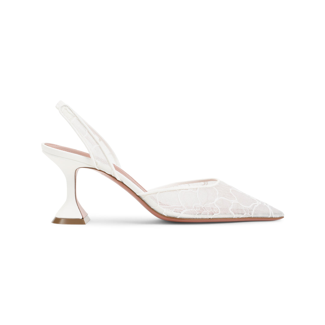 Amina Muaddi Mules - White | 87866615d5295aa53082315c471ac4e845cf07ab