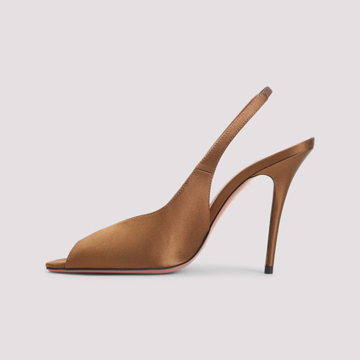 Amina Muaddi Mules - Brown | 857b2f219d92d5cecffbe40caeedb4d876382830