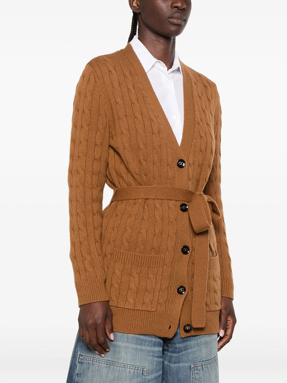 Valentino Garavani Cardigan - Brown | 4479e66e53a45707ec12a50d69ed099772a00fbb