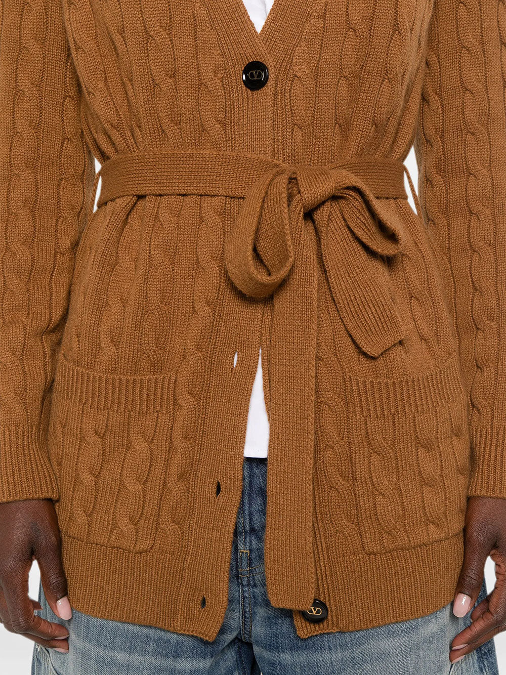 Valentino Garavani Cardigan - Brown | 5ac07d9ce02f61693fb1f39ed8ab23d7873d49f7