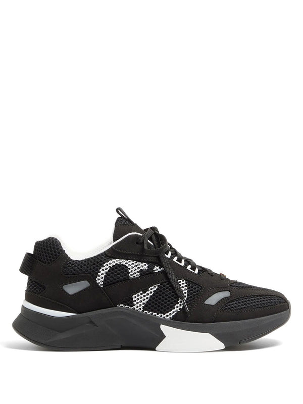 Demivee Sneakers In Mesh Fabric With Suede Inserts