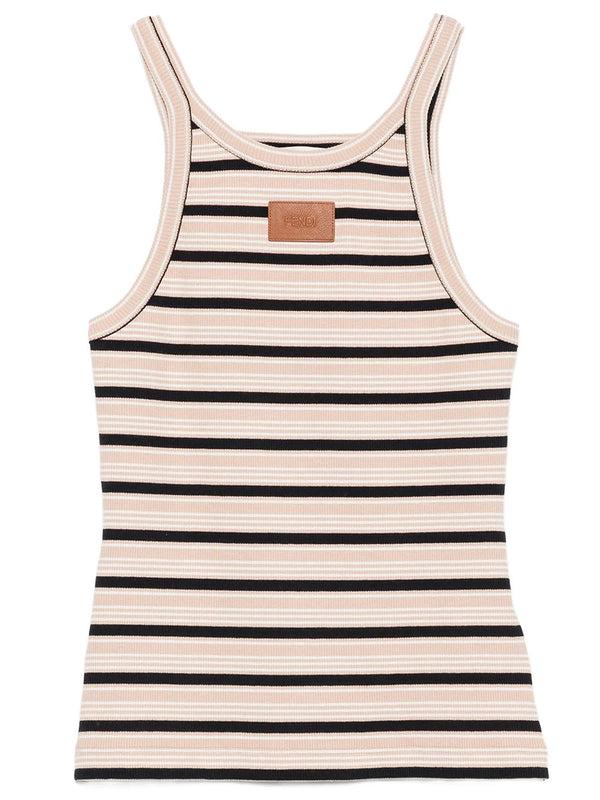 Multicolour Cotton Striped Knit Top