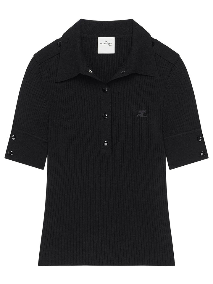 Courreges Polo - Black | 8855ff6162d0ed3f7221c028d136b0b406307575