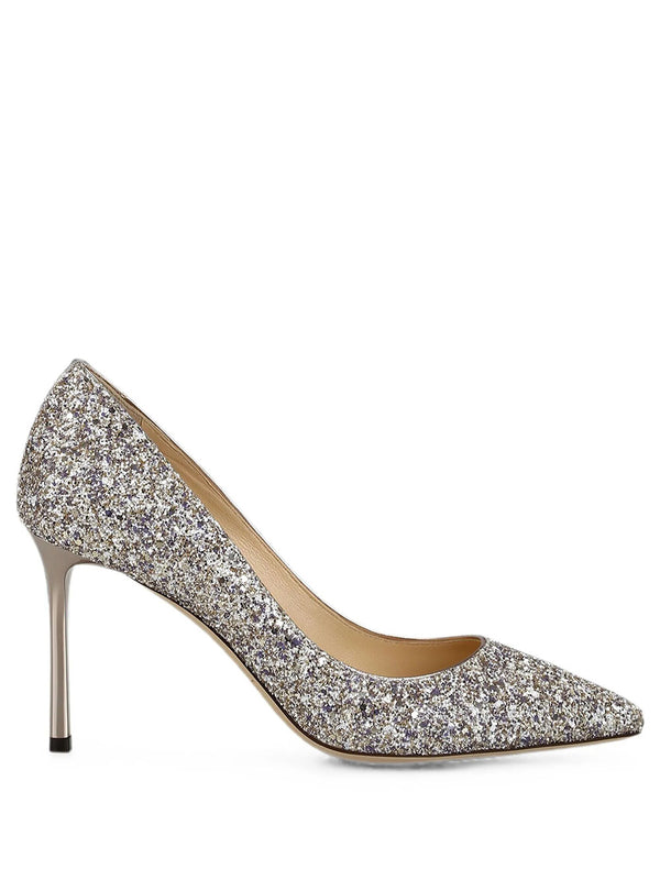 Romy 85 Glitter Fabric Pointy Toe Pumps