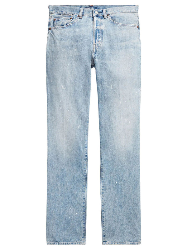 Relaxed Straight-Fit Jeans With Splatter Print