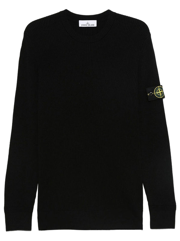 Crewneck Sweater With Ribbed Trims