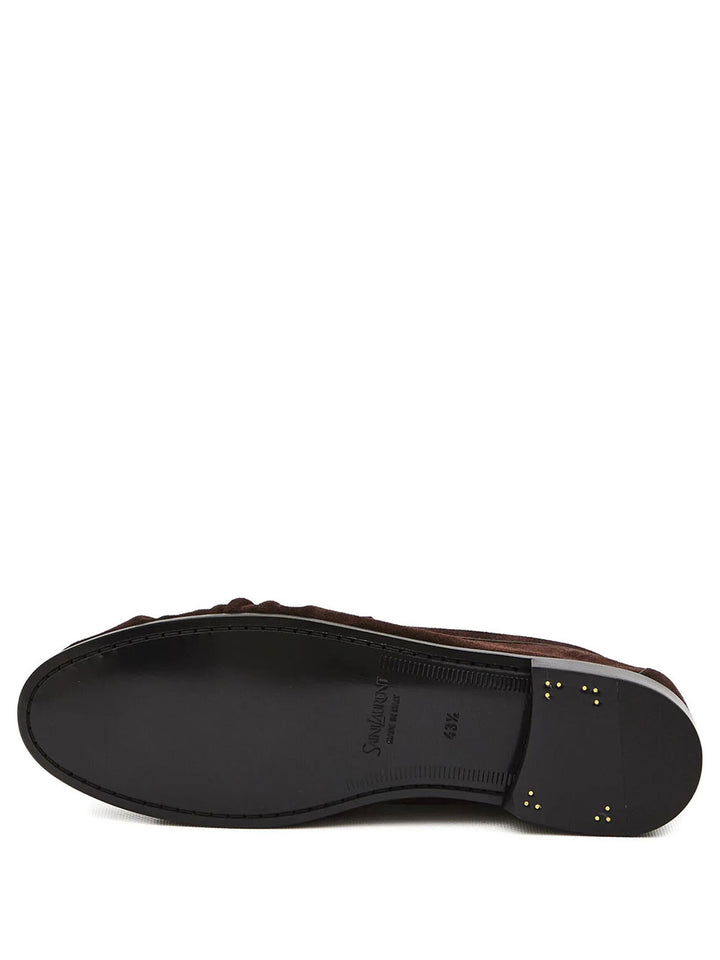Saint Laurent Paris Loafers - Brown | 25bf0504a1abde7926830ae4f8c9513293f515ea