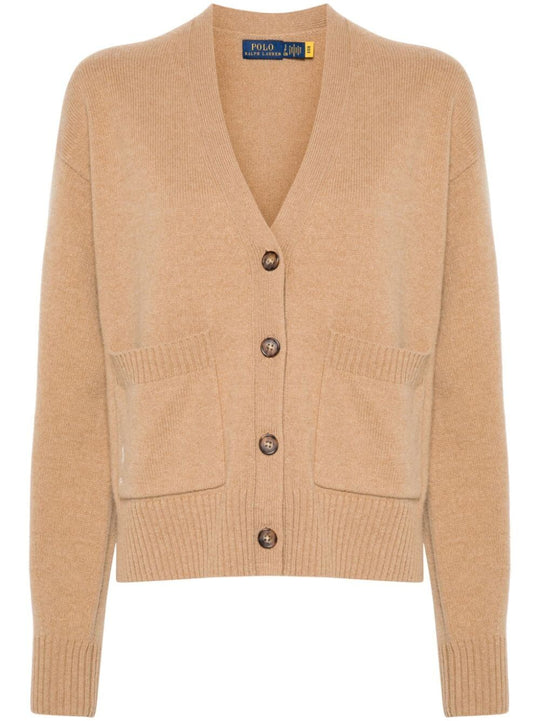 Dropped Shoulder Wool Cardigan