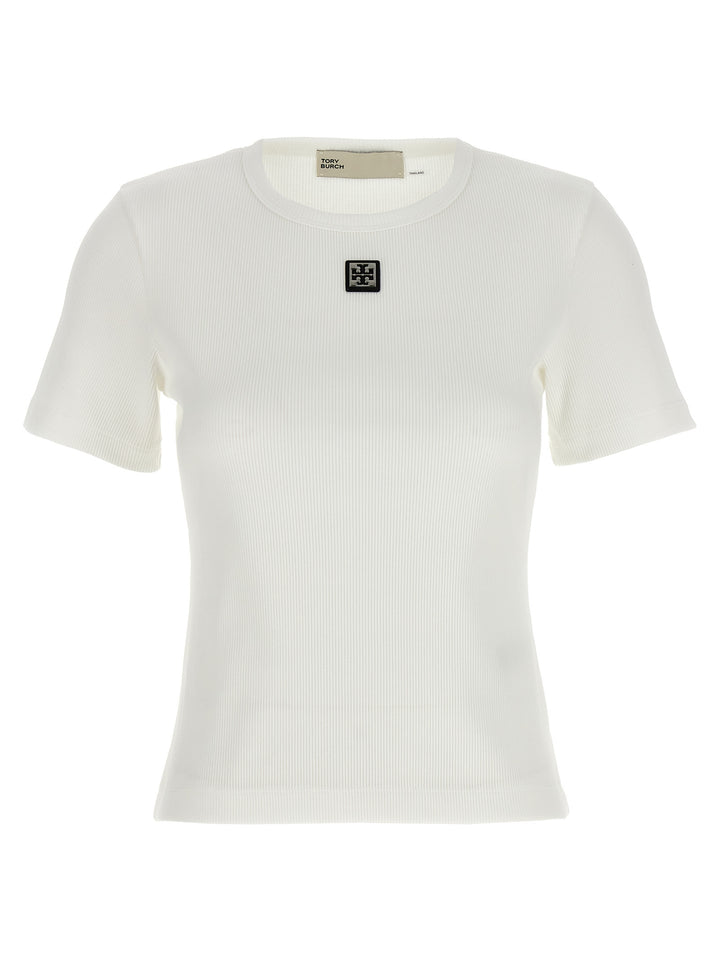 Tory Burch Logo Plaque T-shirt - White | 9428e4875832ed32e0f5a3e74b162ca333d63903