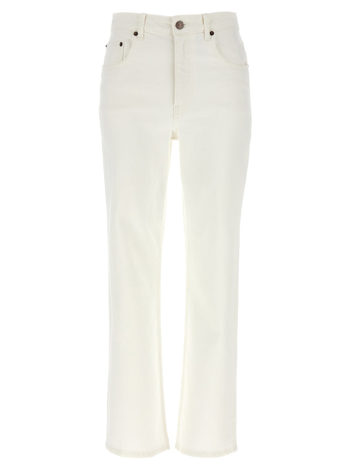 Tory Burch Cropped Jeans - White | 87e4ac4ed8a27a803dffacf23ea3b50627d408d1