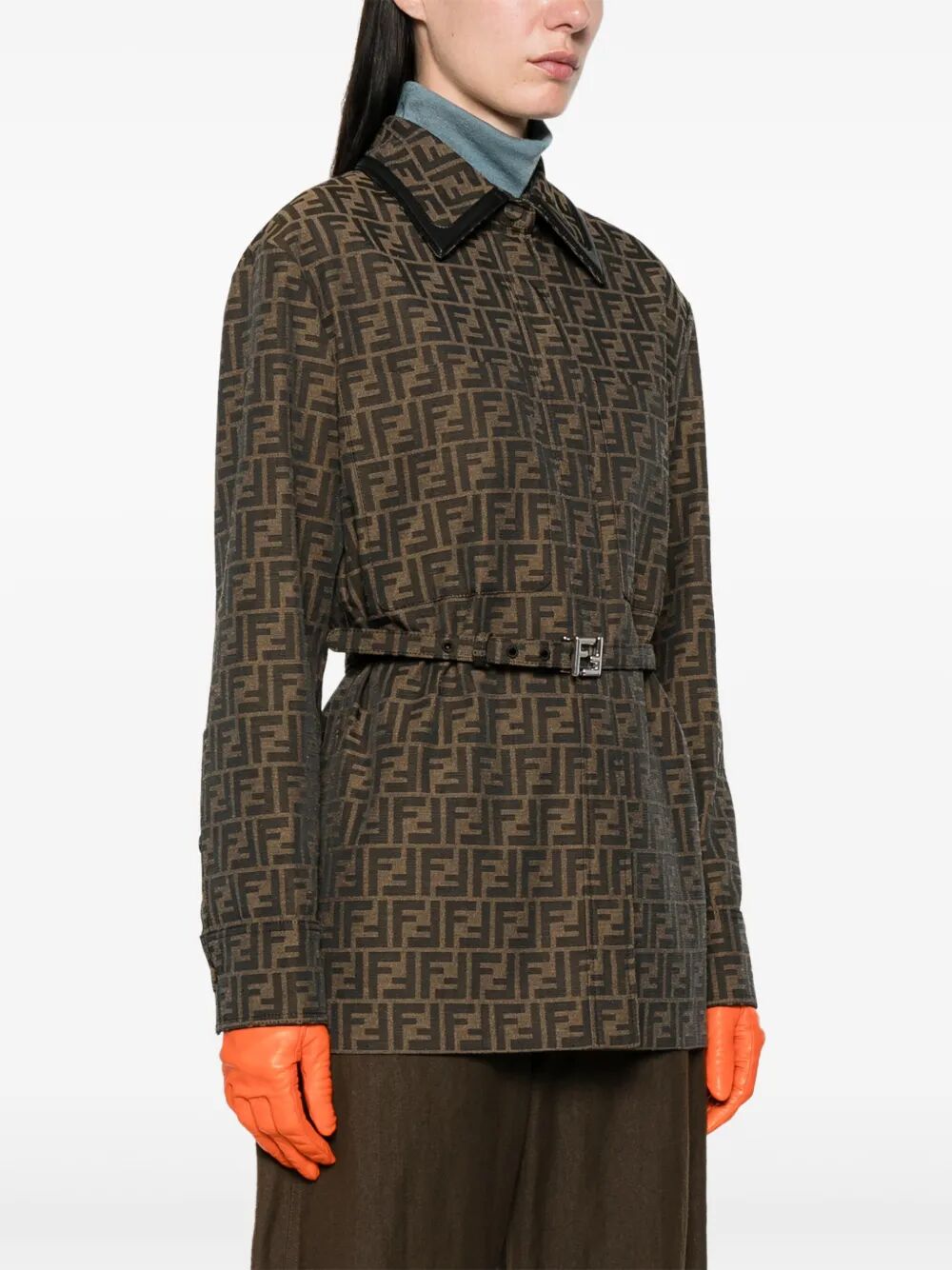 Fendi Shirt jackets - Brown | 9545fb43a2be5c9a86b22449b2328ee051d3f205
