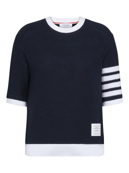 Textured Cotton PiquÉ 4-Bar T-Shirt