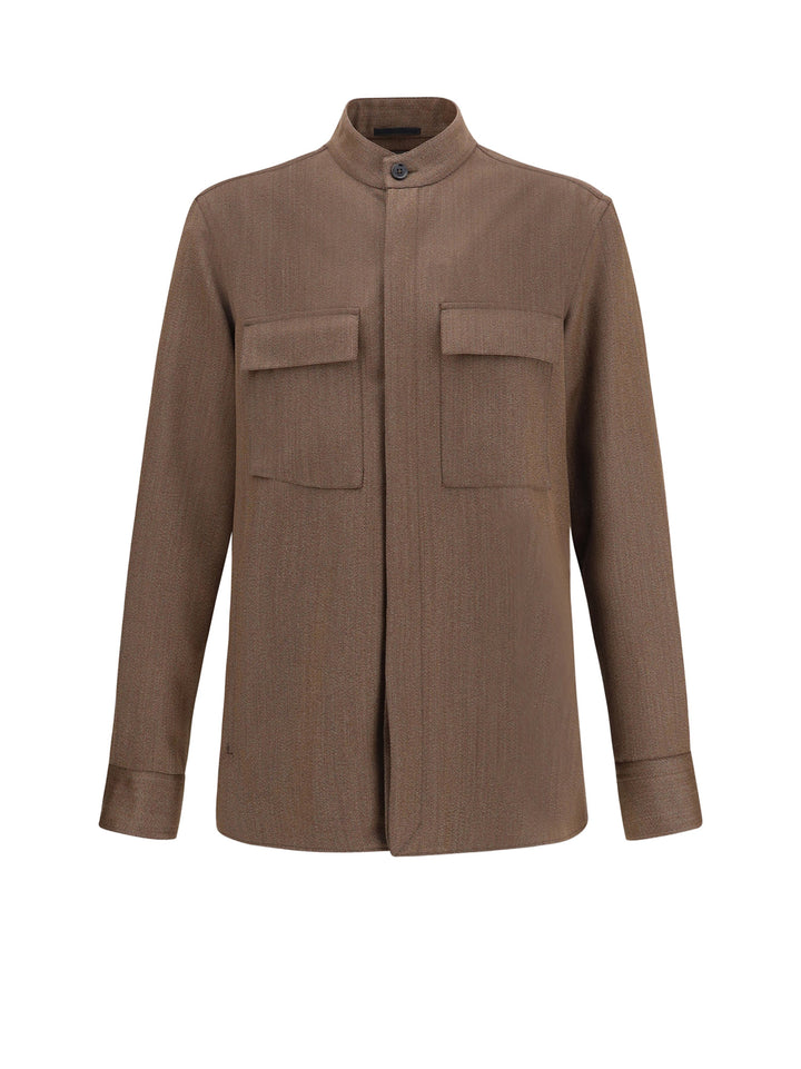 Zegna Shirts - Brown | 28ffbdb451410d96f16cca93ddddab2e00a7bd58