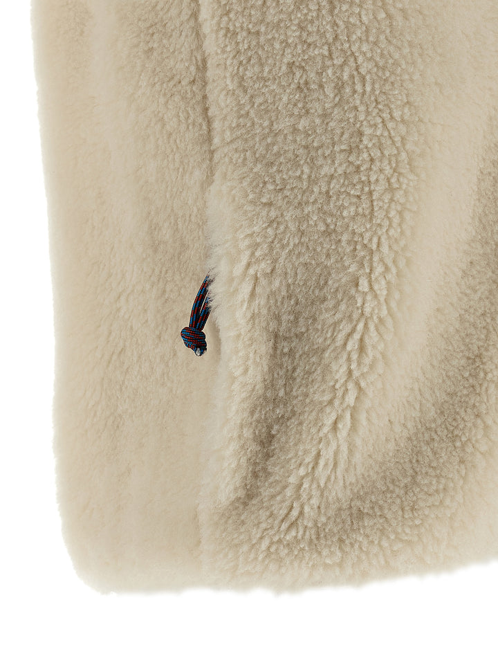 Tory Burch Colorblock Highpile Gilet - White | 20ef3dfc4b7d0fa1247810f769c8c7a7707cca60