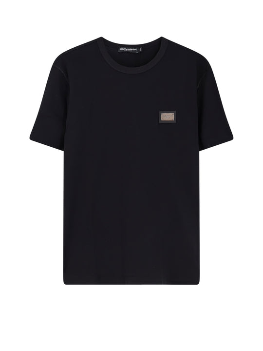 Cotton T-Shirt With Logo Patch