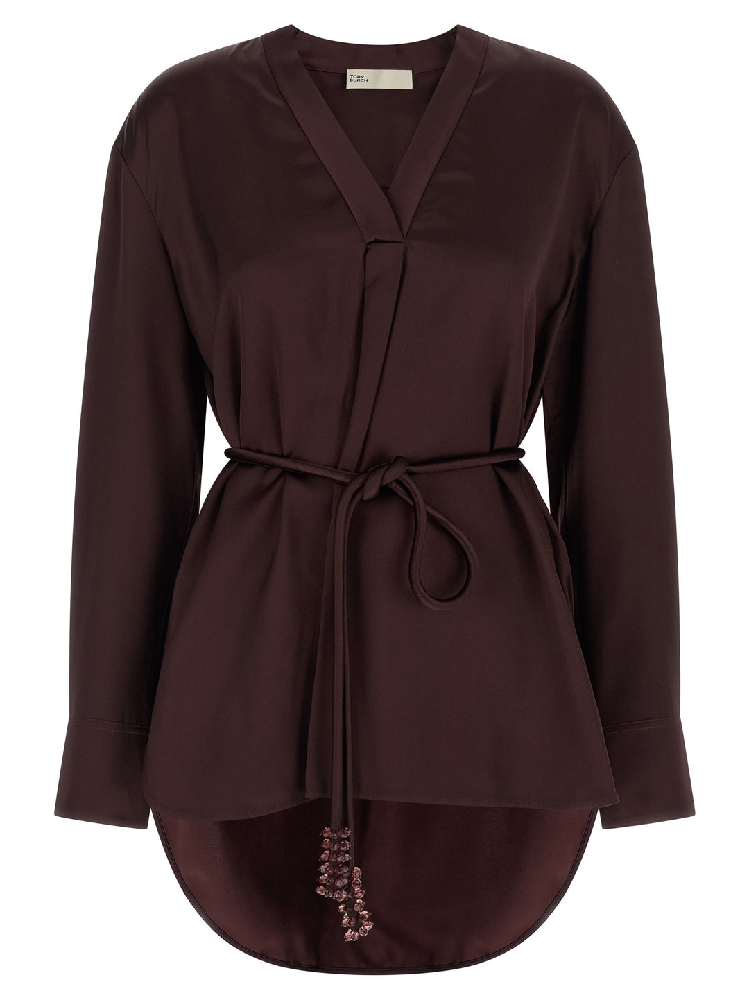 Tory Burch Satin Blouse Shirt and Blouse - Bordeaux | c48bfbca6d213c57461edc432c41e7a836630b90