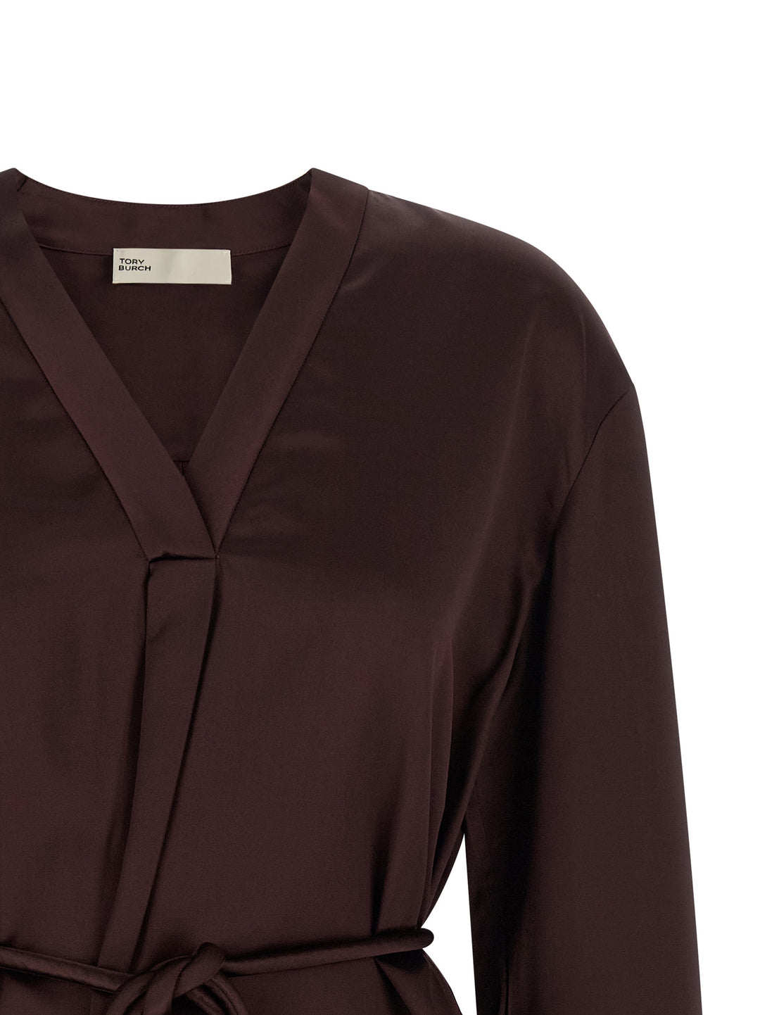 Tory Burch Satin Blouse Shirt and Blouse - Bordeaux | 0666bea79f05aefc36a92631fbf07e54ebecdc92