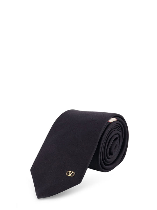 Valentie Silk Tie With Vlogo Signature Detail