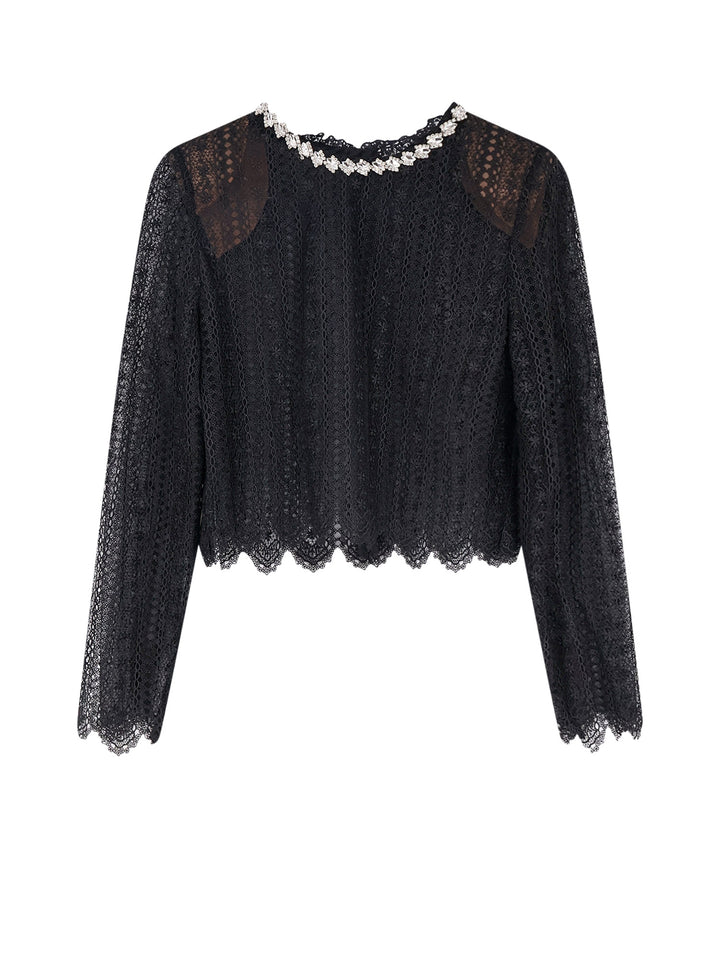 Self Portrait T-shirts and Polos - Black | c77a1d0ee2fce93a3c3b5b985a09e3ad1d09df89