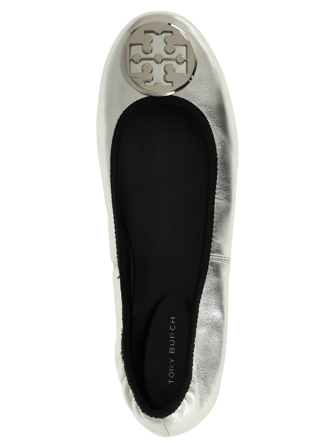 Tory Burch Reva Travel Ballet Flats - Silver | f238c53108743e79616c0918dbc397b8ed81bafb