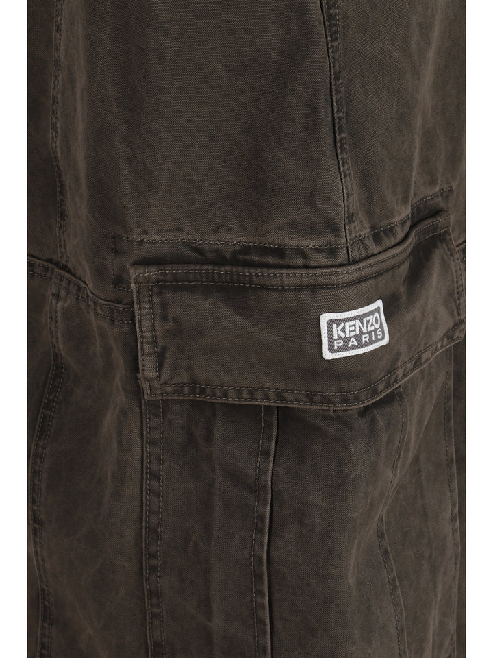 DYED CANVAS CARGO PANTS