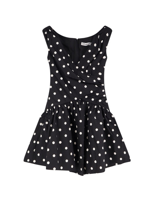 Polka-Dots Cotton Mini Dress
