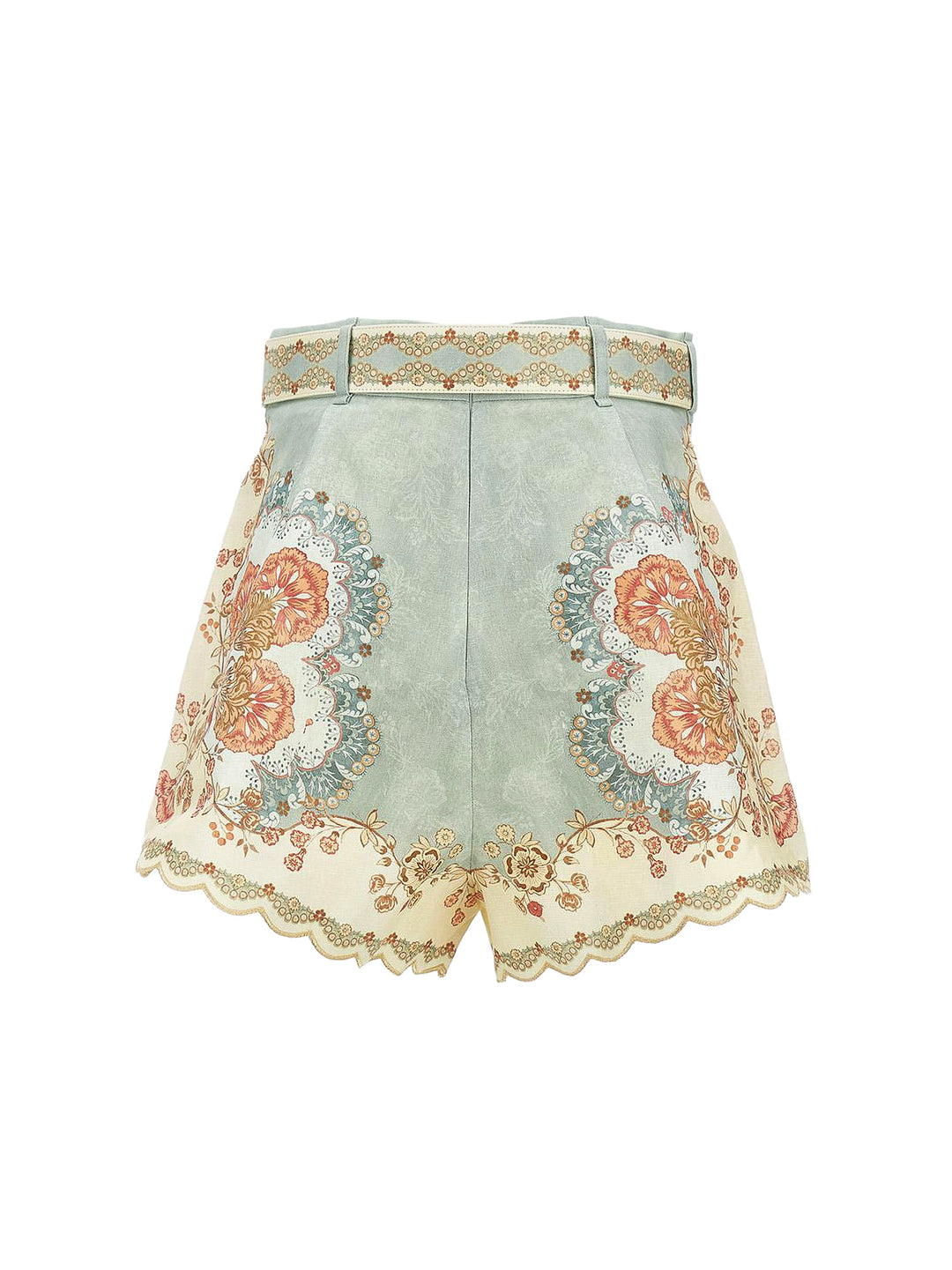 Zimmermann Shorts - Wallpaper Floral Mint | fb7fb300d4bf77e36312b1ef8ff60aa552b1769a