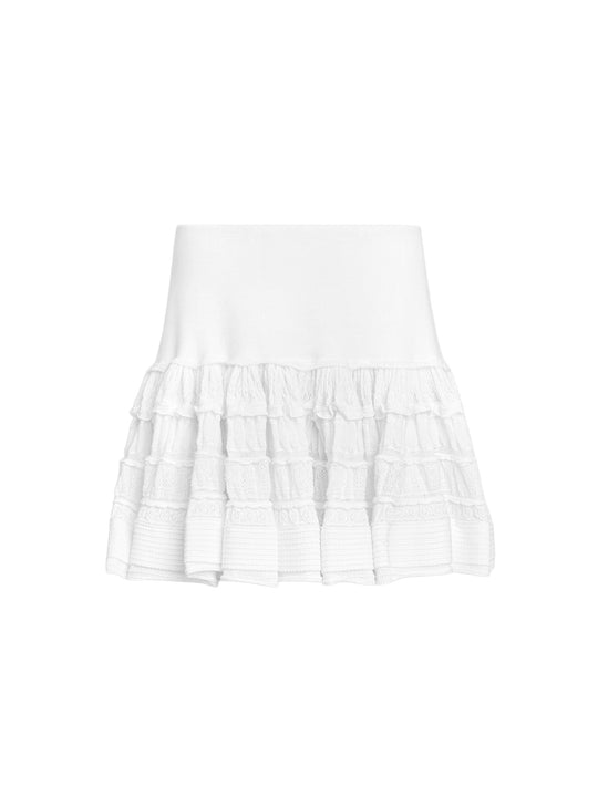 Ruffle Virgin Wool Skirt