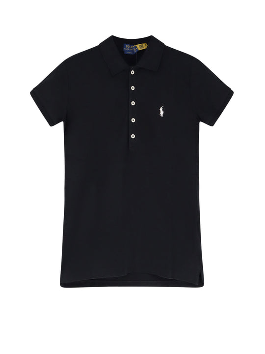 Cotton Blend Polo Shirt With Embroidered Logo
