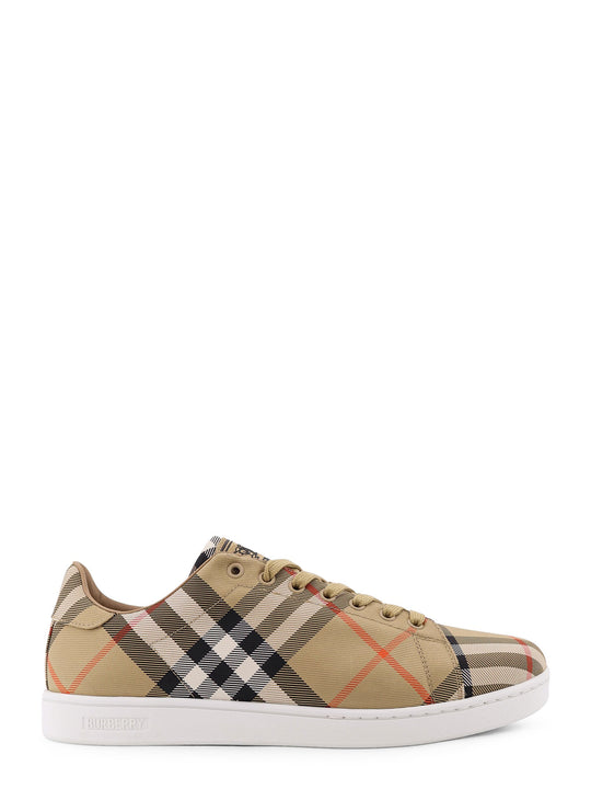 Canvas Sneakers With Check Motif