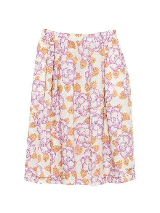 Ramie Elasticated Skirt With Banjo Print