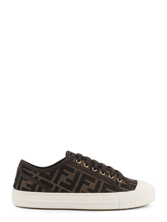 Domino Ff Jacquard Fabric Sneakers