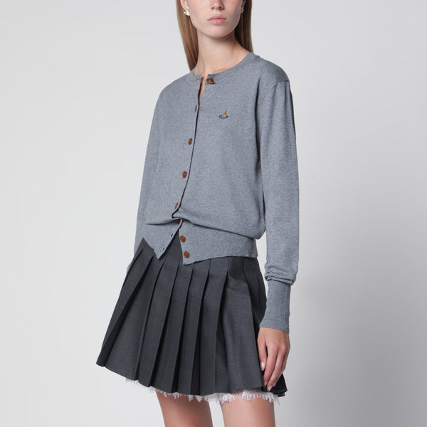 Bea Cotton And Cashmere Cardigan In Dark Grey