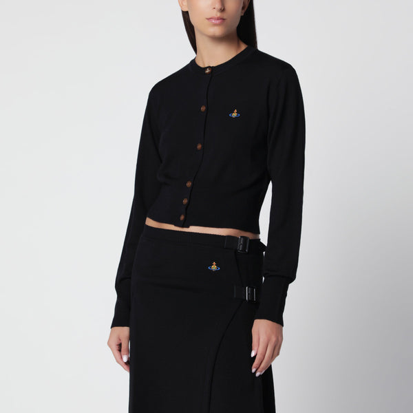 Black Bea Cropped Cardigan