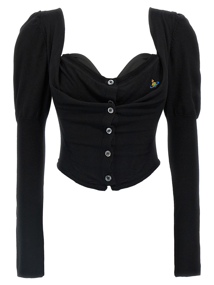 Bea Corset Sweater, Cardigans Black